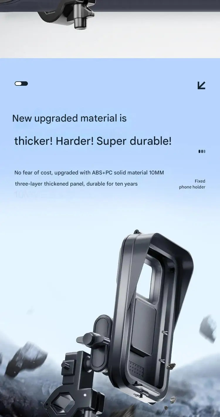 Three Proof Car Phone Holder Waterproof Dustproof Anti-Fall for Motorcycles Electric Bikes Bicycles - Secure Mounting