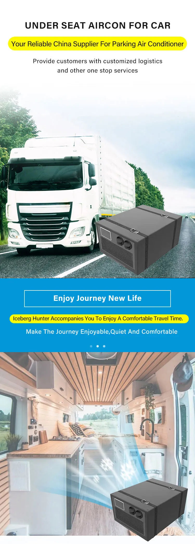 Motorhome Camping Air Conditioner Electric Car DC Units Air Conditioner For Caravan