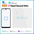Smart WiFi Switch  Remote Control Touch Panel Light Switch No Neutral Wire Voice Control Timer Smart Home Switch