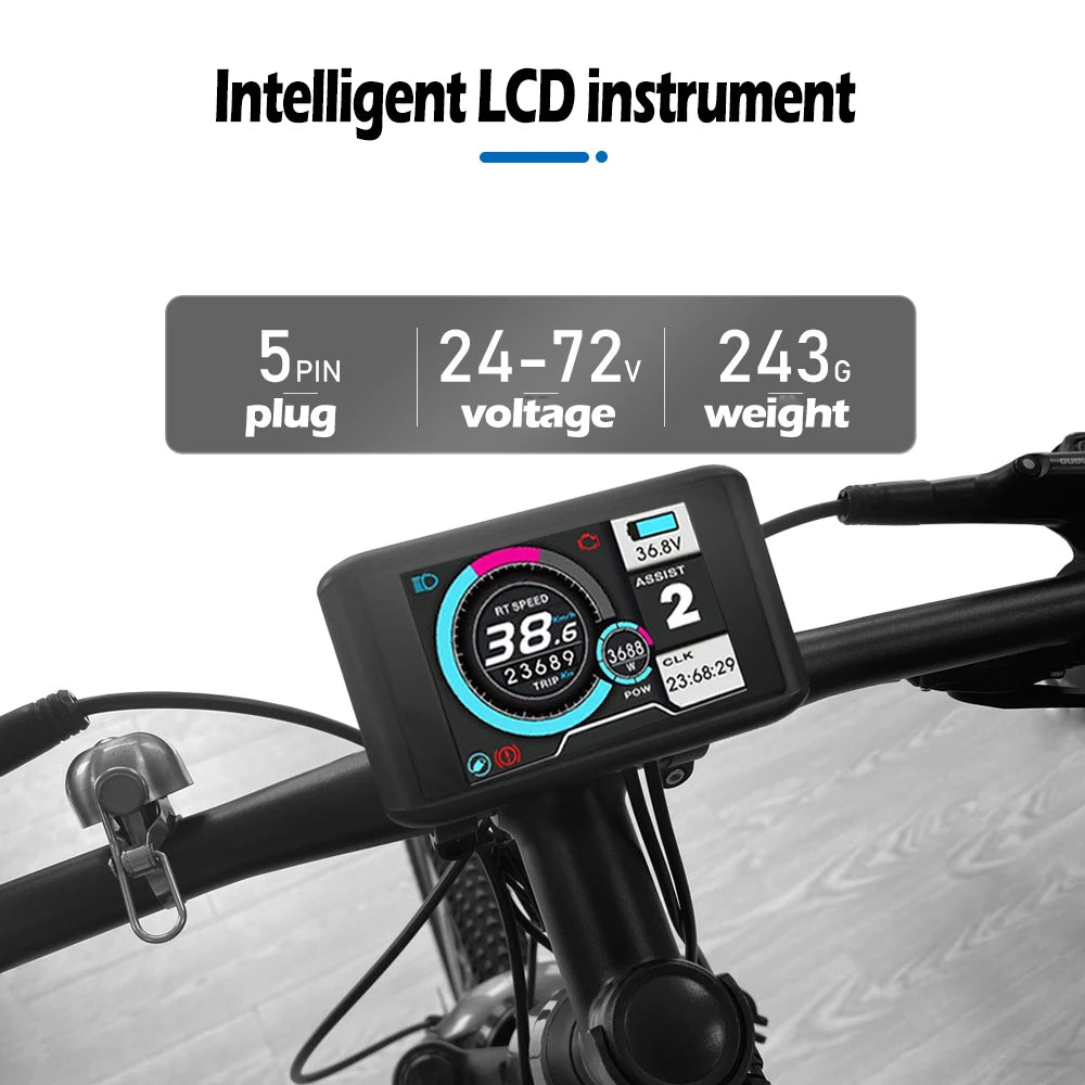 Electric Bike 30A Brushless Controller with SM Plug for 1000W Motor with LCD Display Panel S800 S830 E-scooter Meter Control UKC