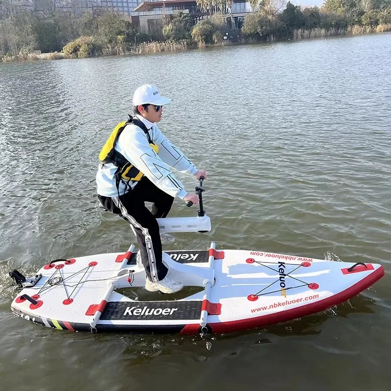 SUP Inflatable Paddle Board Outdoor Water Bike Beginner Water Ski Board Water Sports Float Board