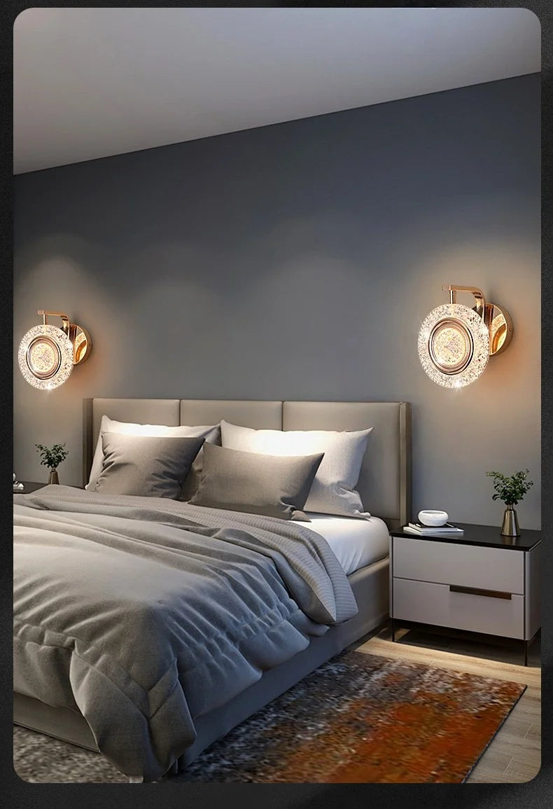 Light Luxury Led Wall Lamp Home Decoration Bedroom Bedside Lamp Living Room Hotel Dining Room Background Staircase Wall Lamp
