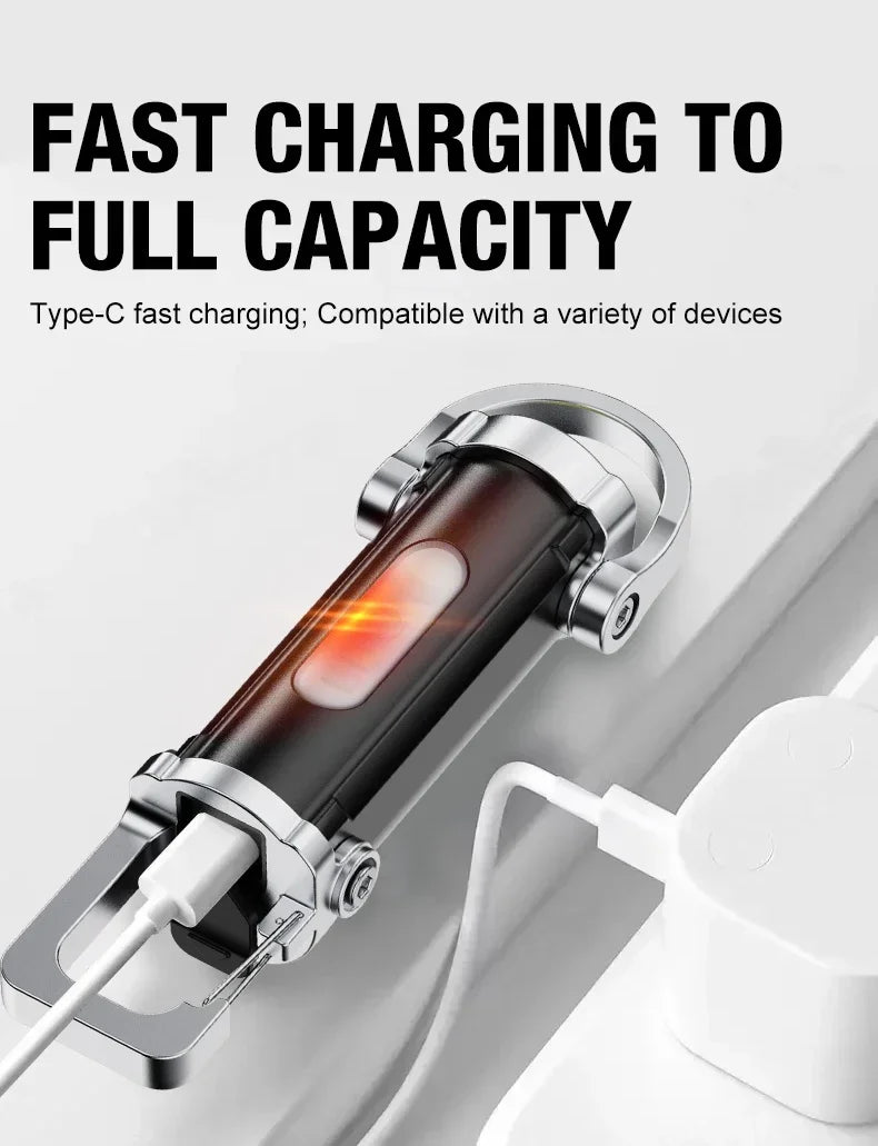 Camping Light Lightweight Handheld Torch  5 Lighting Modes Rechargeable Tent Lamp for Patio Climbing 8 Light Filaments