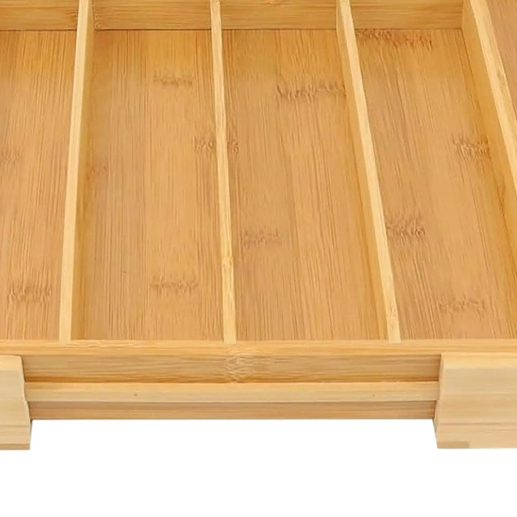 Adjustable Cutlery Tray Drawer Organizer Wooden Divider Organizer Drawer Storage Rack Cutlery Rack For Home Kitchen Restaurant