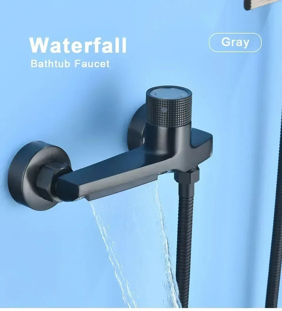 Bathtub Faucet Multi-functional Bathroom Hot and Cold Tap Water Heater Mixing Valve Shower Faucet Bathroom Accessories