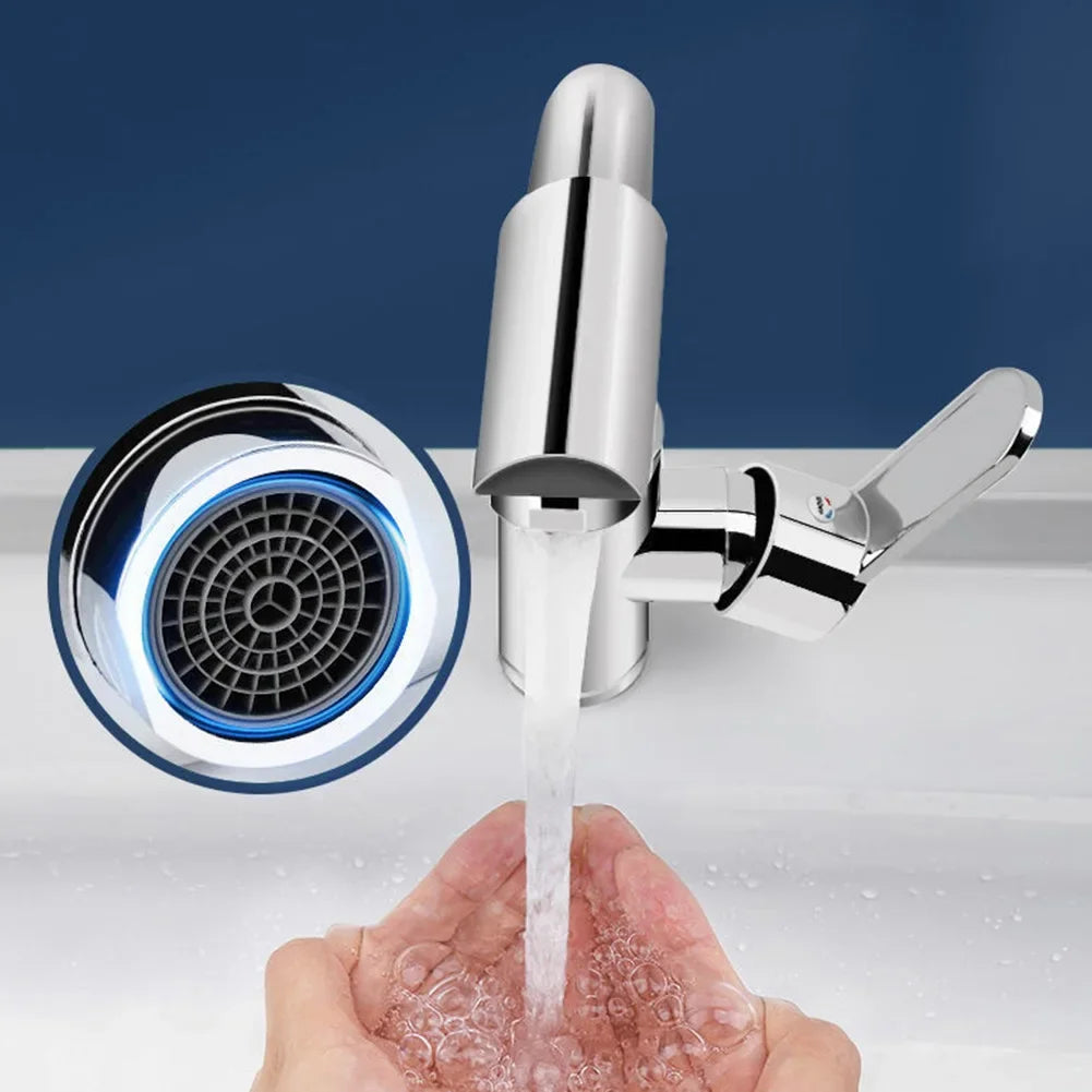 Cold Hot Mixer Tap Bathroom Chrome Plated Durable Faucet Polished Silver Swivel Basin Sink Tap Zinc Alloy Body