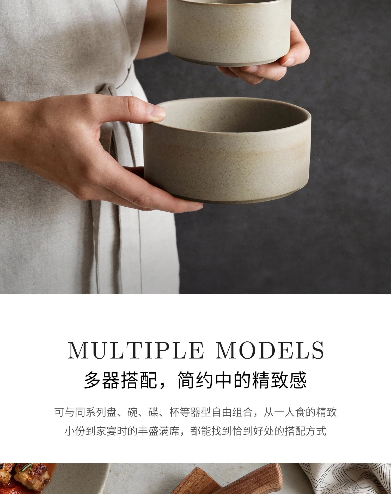 Retro Raw Earth Speckled Matte Ceramic Straight Bowl 4.3&5.5in Japanese Stoneware Rice Soup Noodle Side Dish Serving Bowl