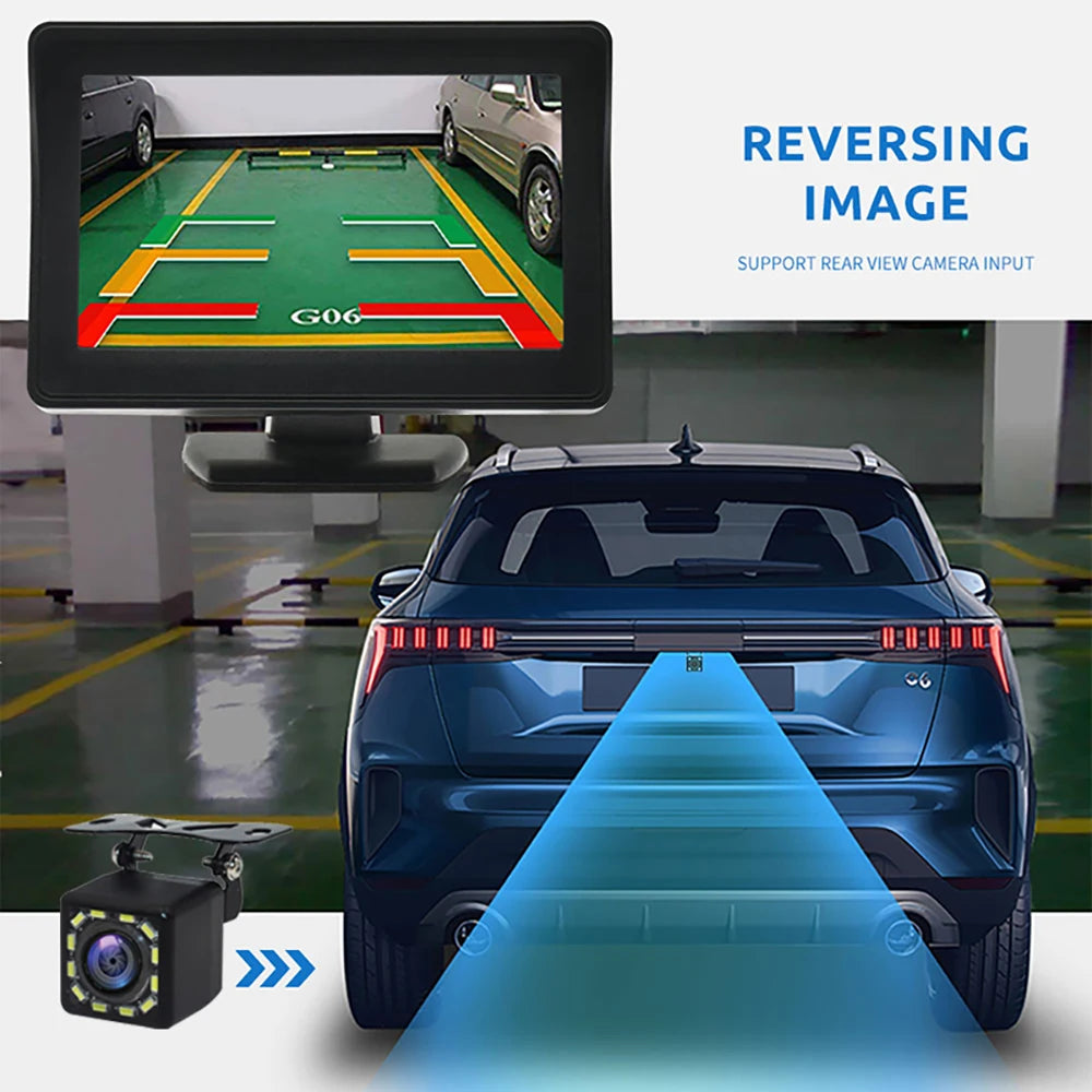 Easy Installation 4.3Inch or Rear View Camera Monitor Screen Reversing Camera for Car Parking Parking System Camera for Vehicle