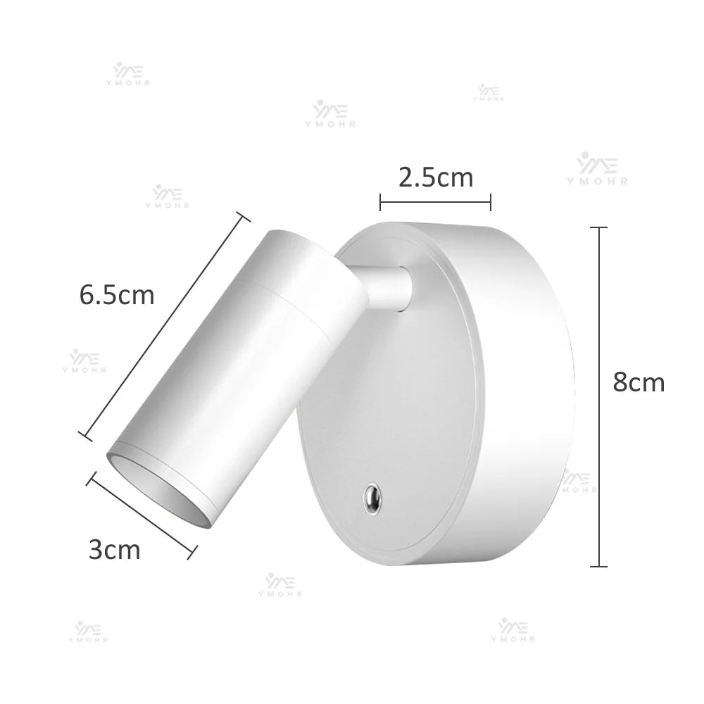 Dual Intelligent Control LED Light Magnetic USB Rechargeable Wall Lights Spotlight Stepless Dimmable Corridor Lamp Bedside Lamp