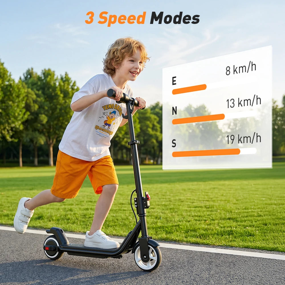 iScooter iK3Max Kids Electric Scooter 200W 4.5Ah Scooter 13KM Range Foldable Scooter Solid Tire Bluetooth Connection Kid Scooter