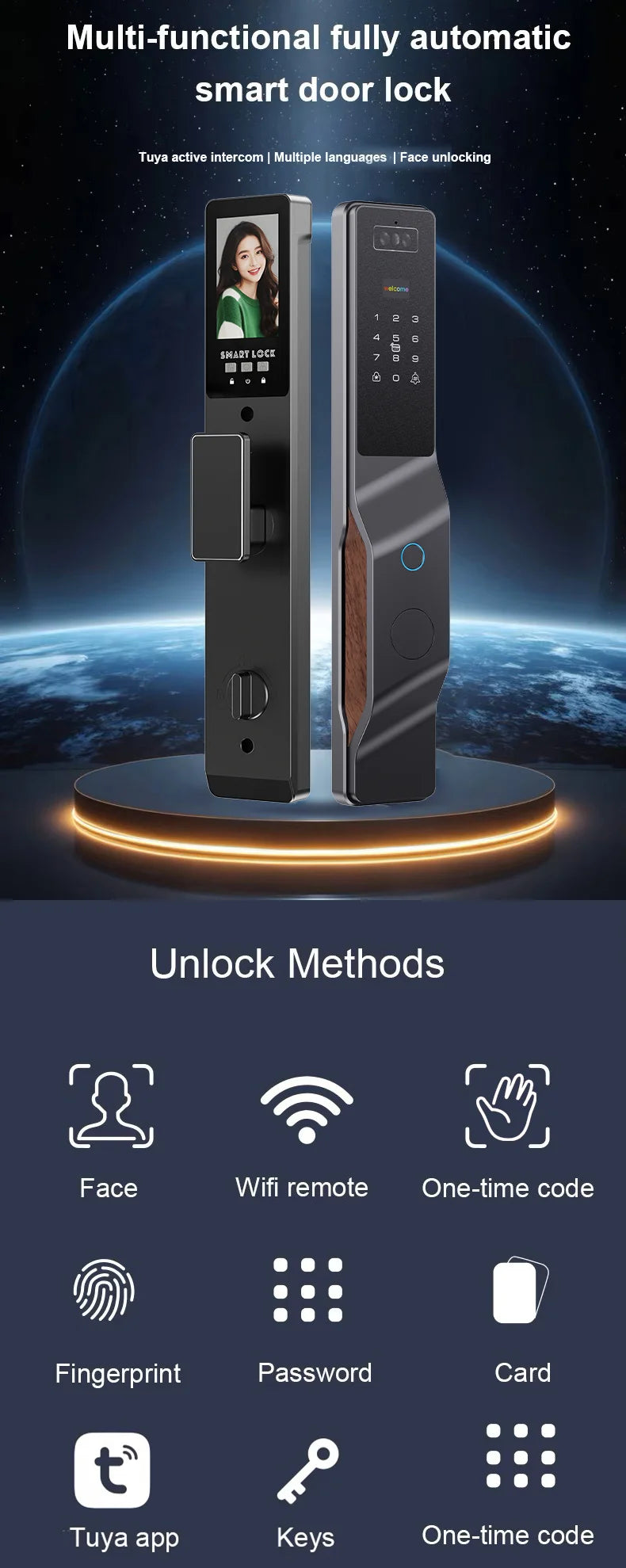 Fingerprint Lock Vein Recognition Intelligent Door Lock Intelligent Home Linkage Anti-theft Door Electronic Lock