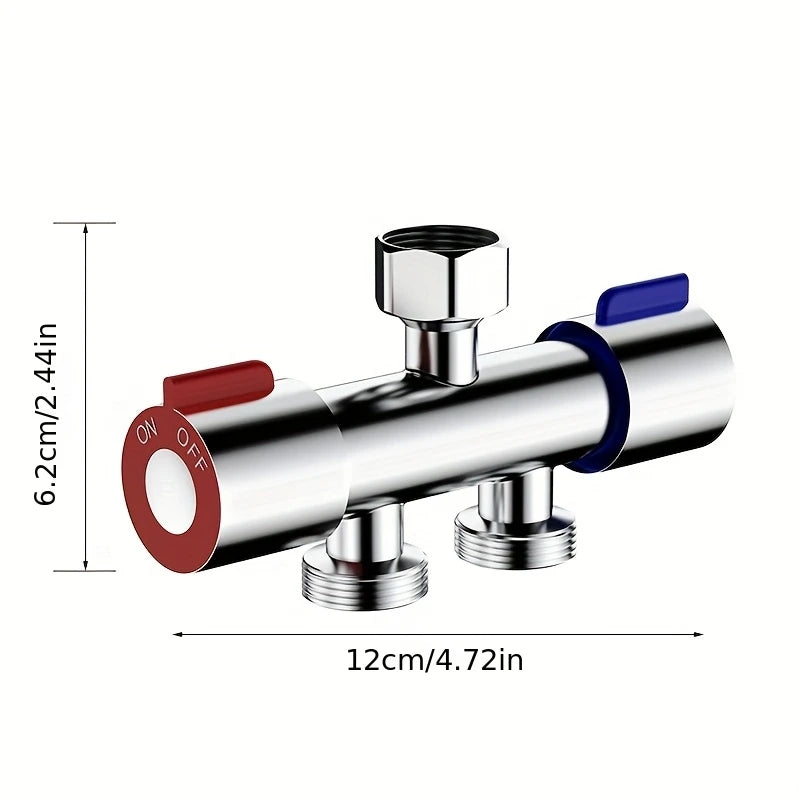 Double Handle Stainless Steel Cold Water Faucet for Bathroom And Washing Machine - Dual Control Kitchen Sink Tap