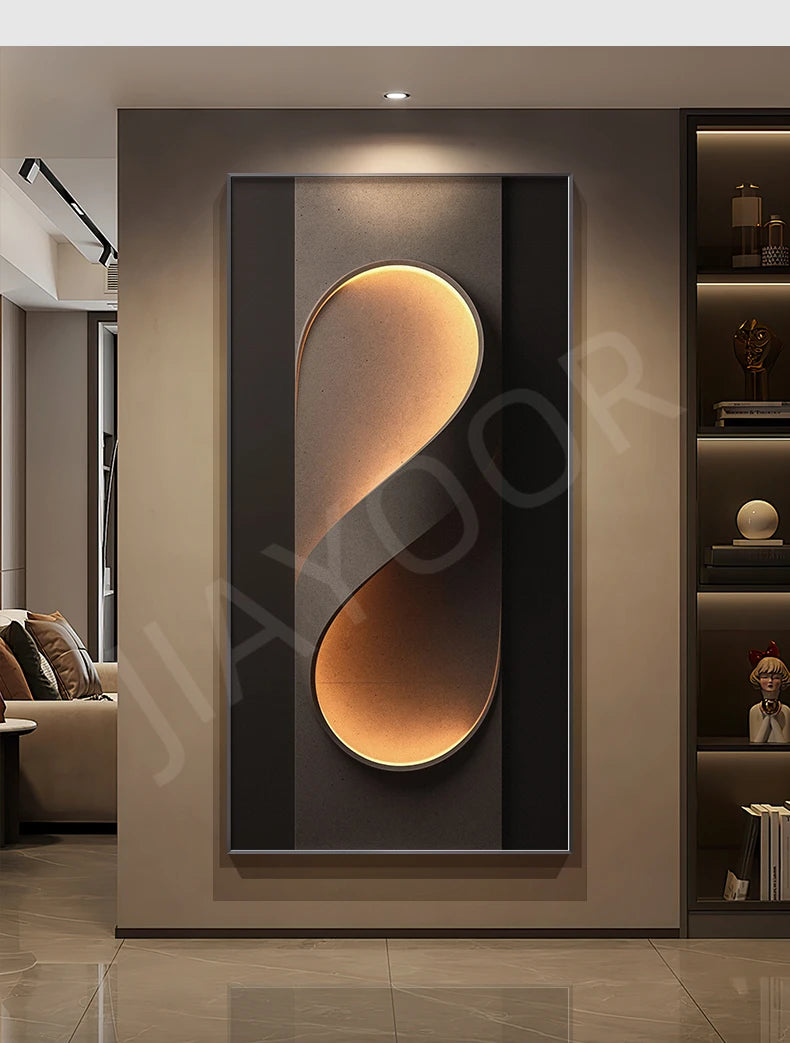 Luxury LED Wall Lamp Living Room Background Corridor Hotel Home Decoration High-end Luster Hanging Painting Modern Mural Light
