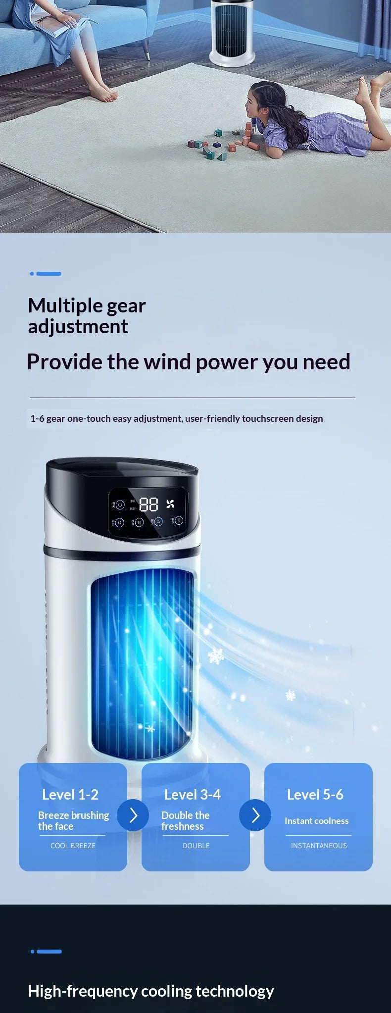 New Portable Mini Air Conditioner Air Cooler Fan Water Cooling Fan Air Conditioning Air Cooler For Office Mobile Air Conditioner