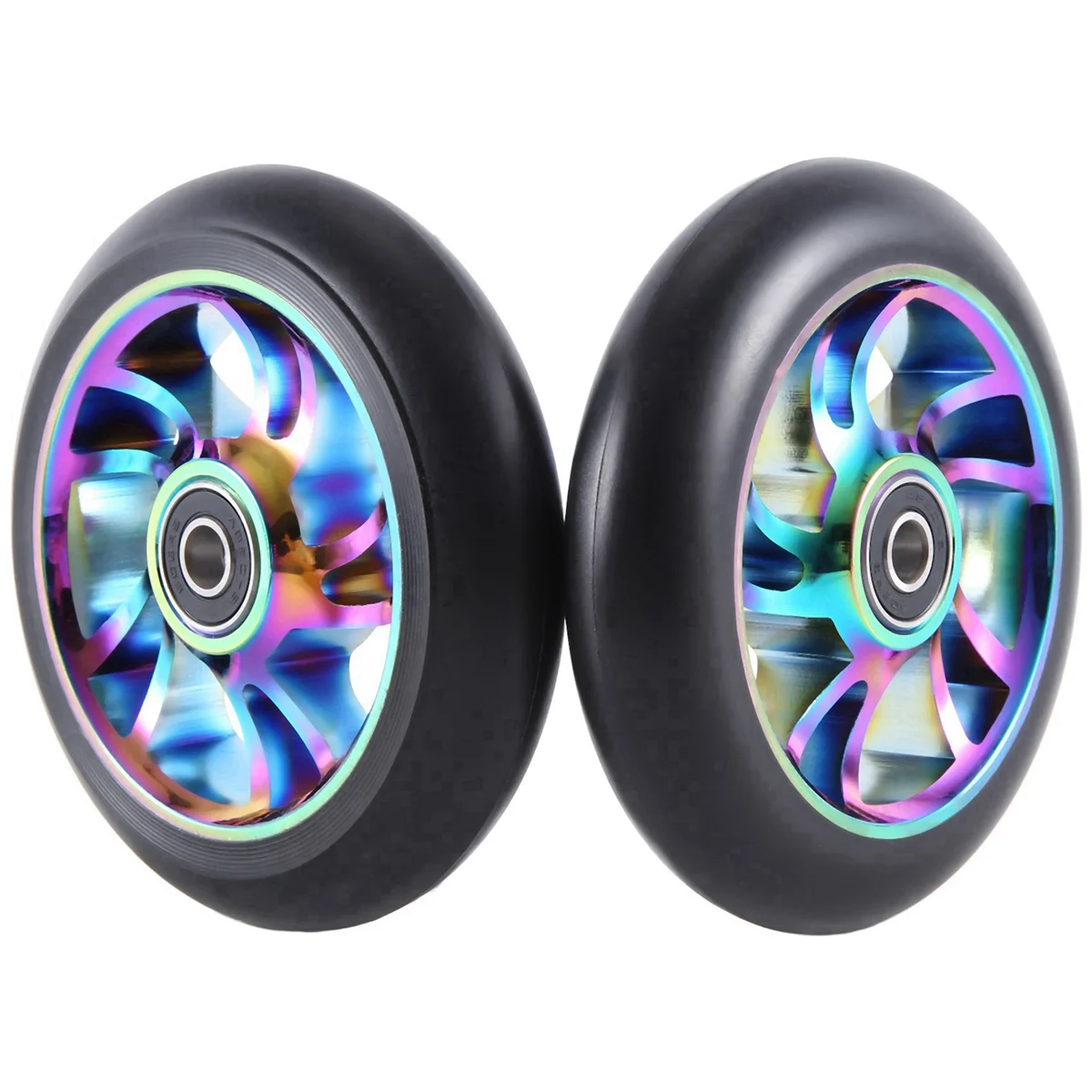 2Pcs 110 mm Colorful Aluminium Stunt Scooter Wheels Aluminum Scooter Wheel Scooter Accessories
