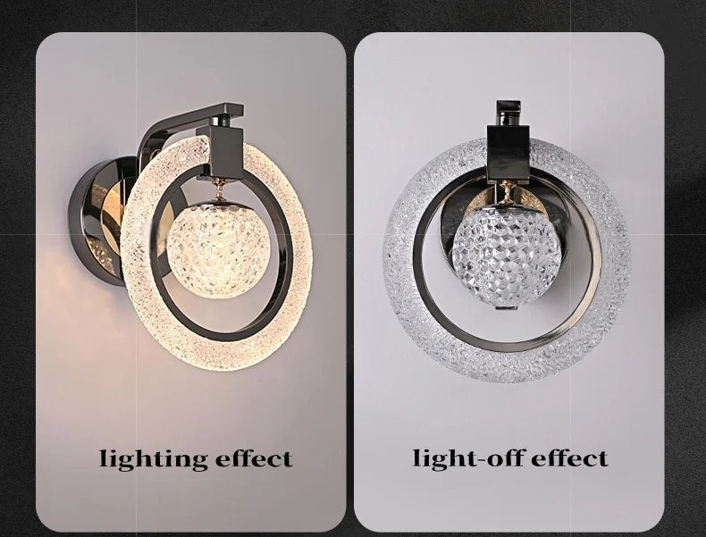 Light Luxury Led Wall Lamp Home Decoration Bedroom Bedside Lamp Living Room Hotel Dining Room Background Staircase Wall Lamp
