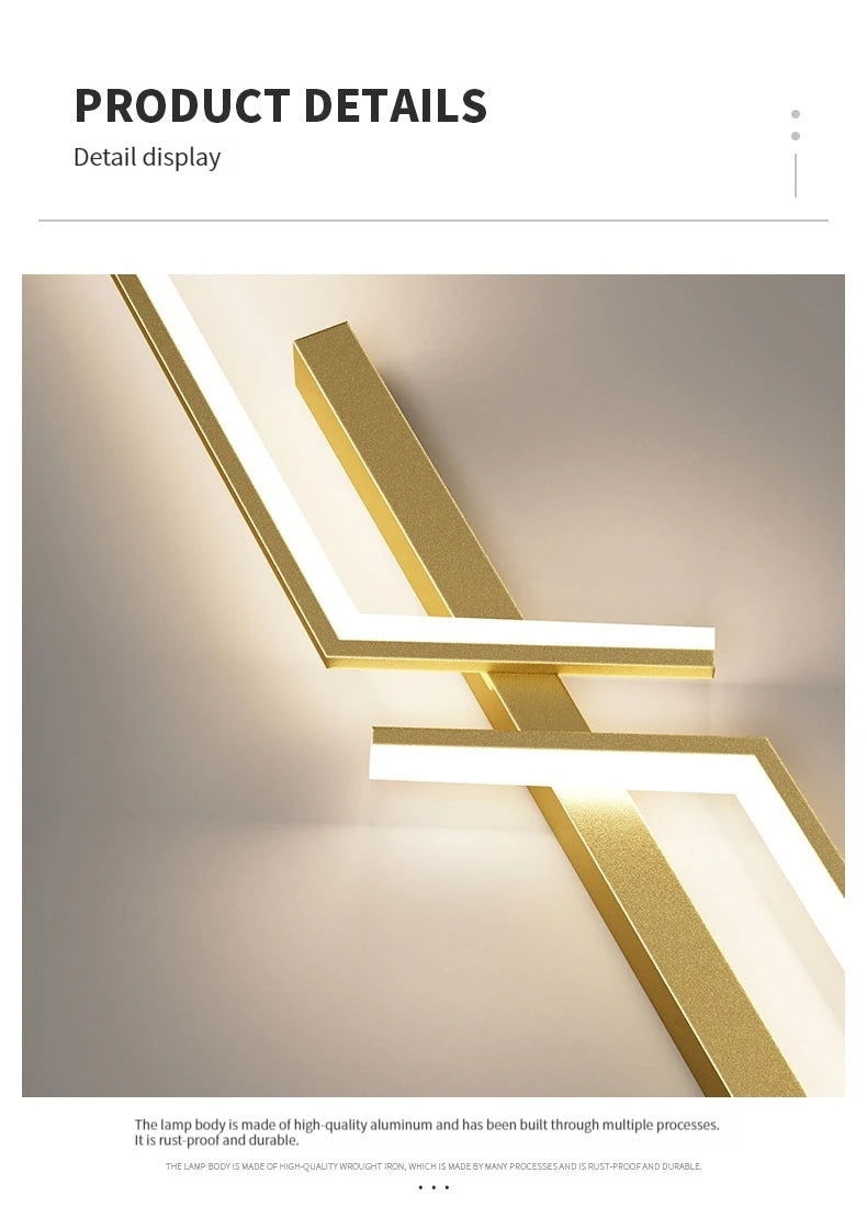 Modern Minimalist LED Wall Lamps - Bedside Interior Lighting for Living Room Bedroom Stairs - TV Backlight Wall Decor Lights