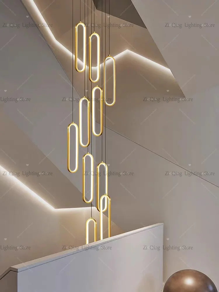 Modern LED Pendant Light Minimalist Chandelier Nordic Hanging for Living Room Restaurant Villa Loft Ceiling Staircase