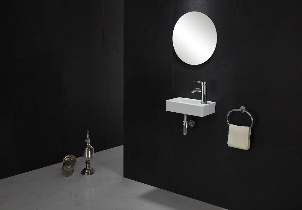 Mini Wall Hanging Wash Basin Balcony Ultra Narrow Bathroom Sinks Ceramic Platform Basins Home Bedroom Wall-mounted Washbasins