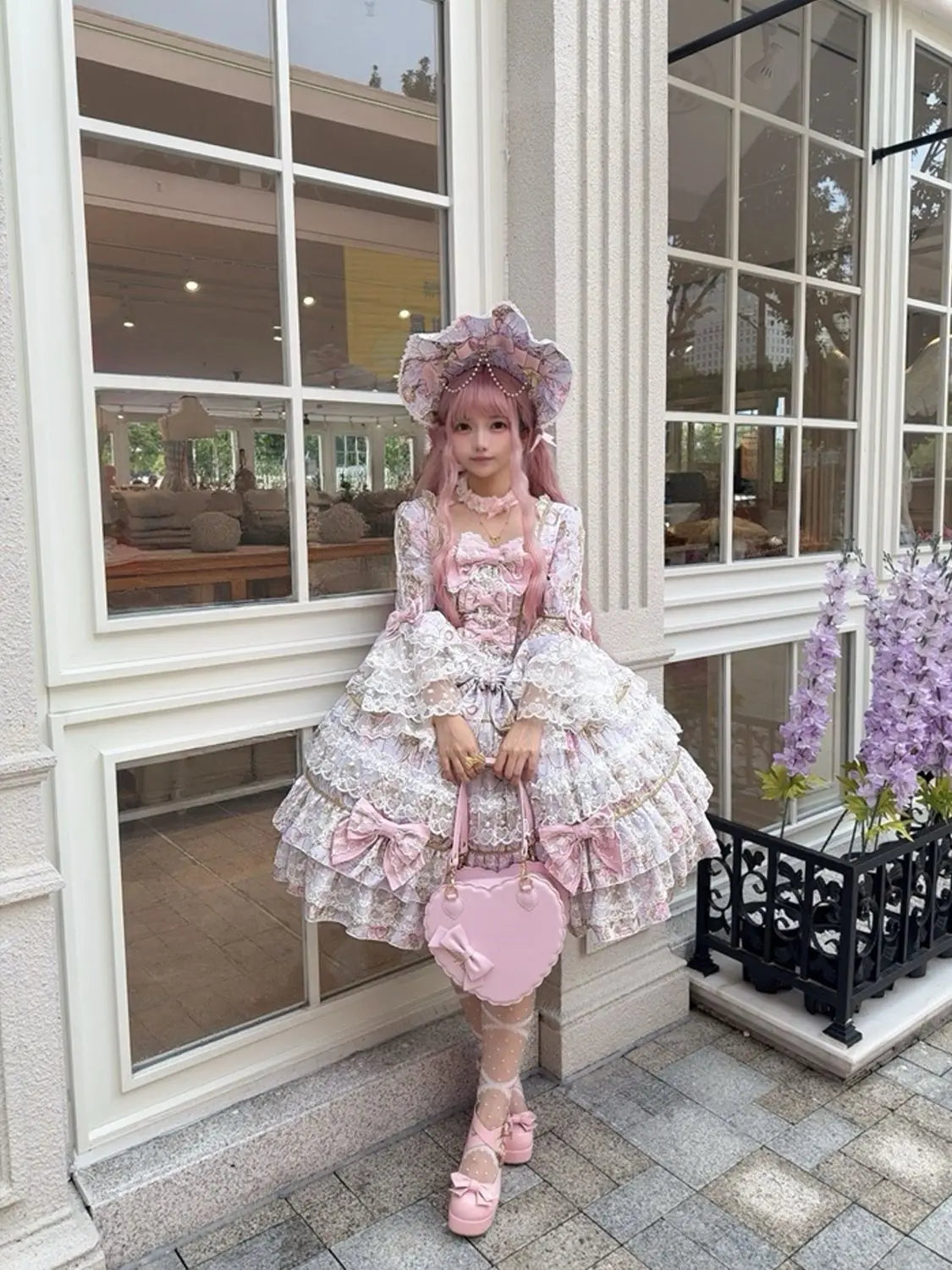 Original Design Lolita Sweet Long Sleeve OP Dress Women Autumn Super Fairy Cute Bow Birthday Party Girls Princess Dresses