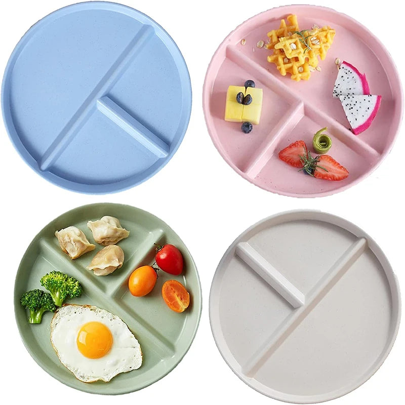 Divided Dinner Plate Reusable Portion Control Divided Plates Weight Loss Control Plate Tableware Dining Plate Kitchen Supplies