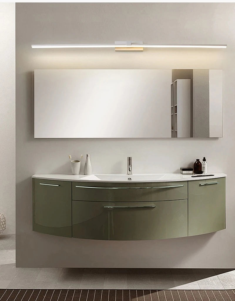 Modern Bathroom 100cm Mirror-front Lamp Bedroom Bedhead Home LED Wall Lights Aluminum Simple Strip Indoor Makeup Mirror Lighting