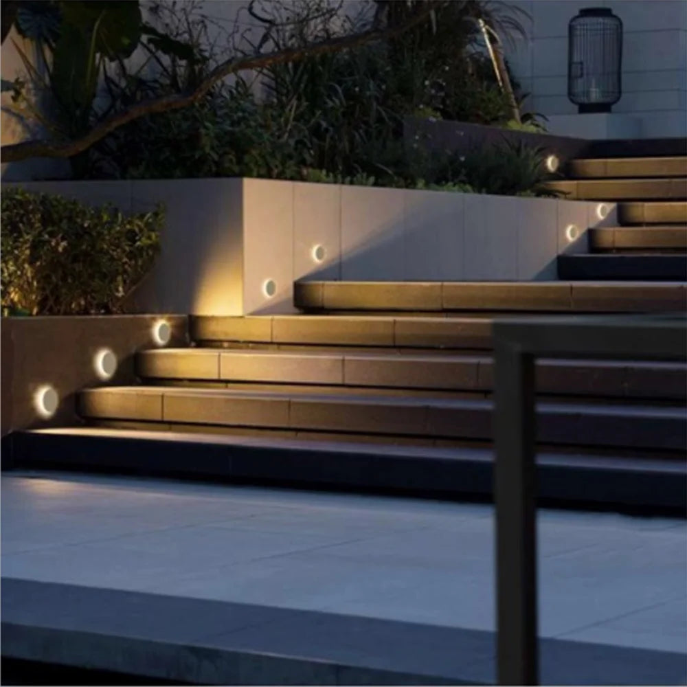 IP67 LED Staircase Wall Lamp Outdoor Waterproof Garden Decorative Stairs Wall Light Porch Corridor Sconce Walkway Lights 12V 24V