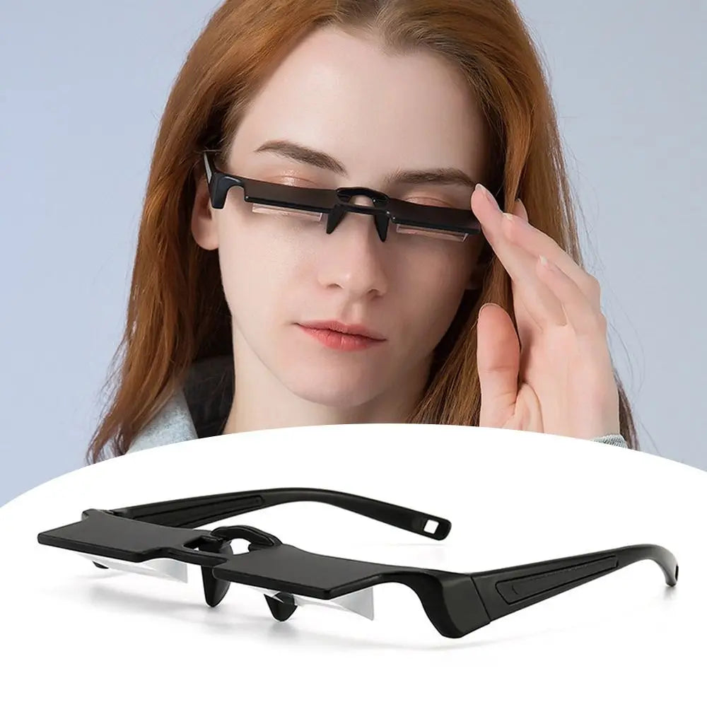 Reading Glasses Mirror Ultra-light Lazy Refractor Glasses Lying Down Watching TV Horizontal Reading Mirror HD Protective Glasses
