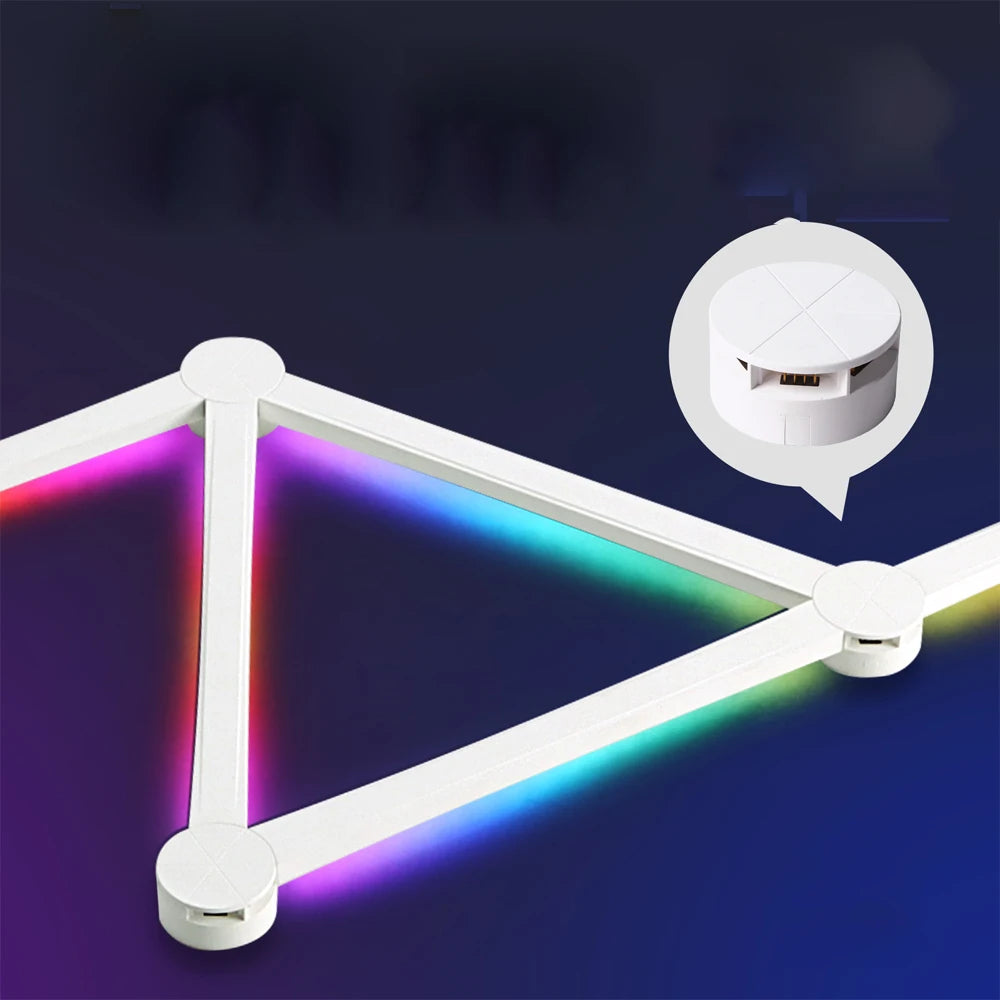 Smart WiFi Splicing Wall Light RGBIC Wall DIY Decorative Ambiance LED Night Light Dimmable For Game Room Bedroom TV Decoration
