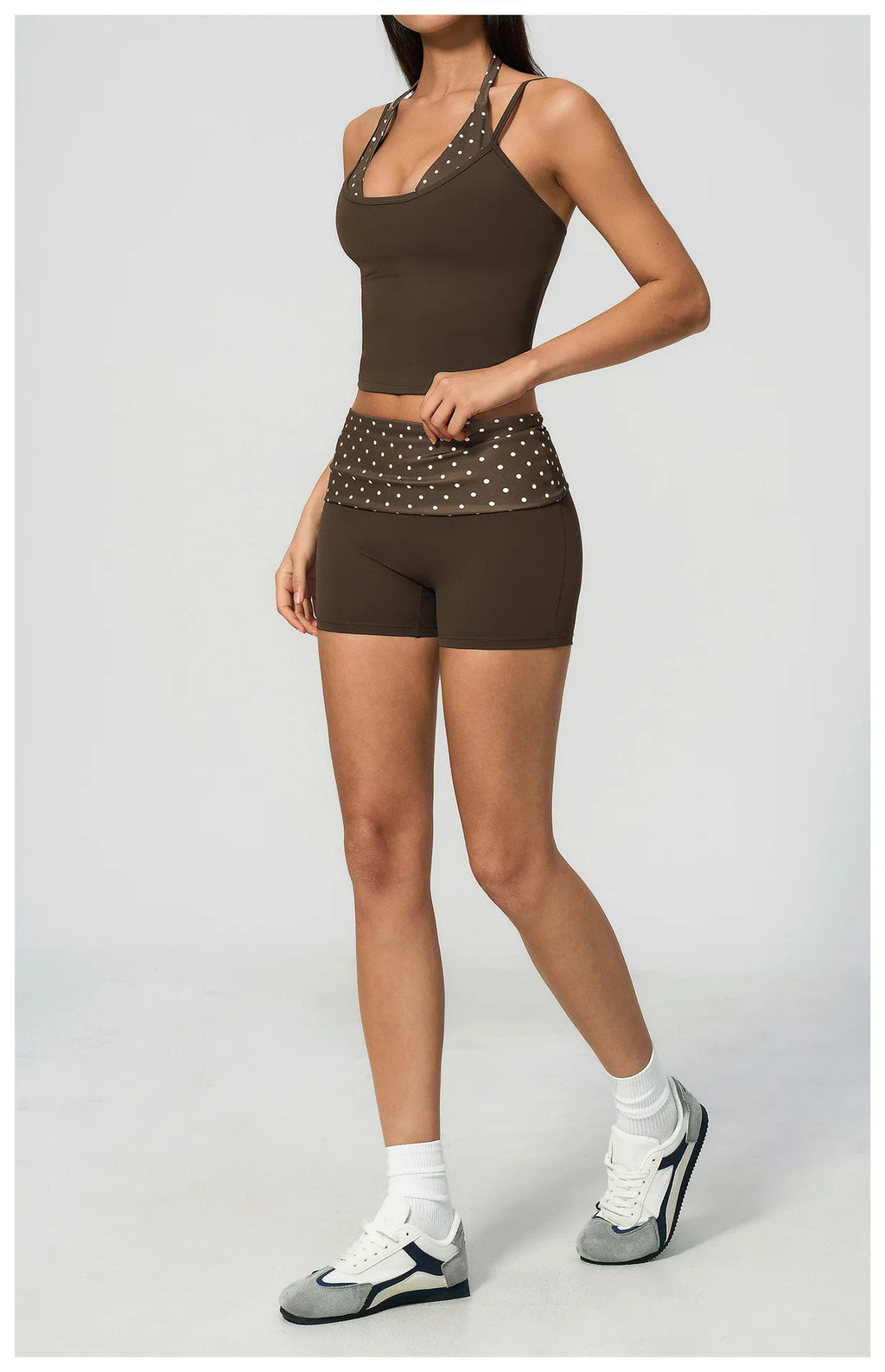 Summer 2PCS Yoga Set Women's Tracksuit Fashion Polka Dot And Striped Workout Sets Gym Outfits High Waist Butt Lift Yoga Clothes