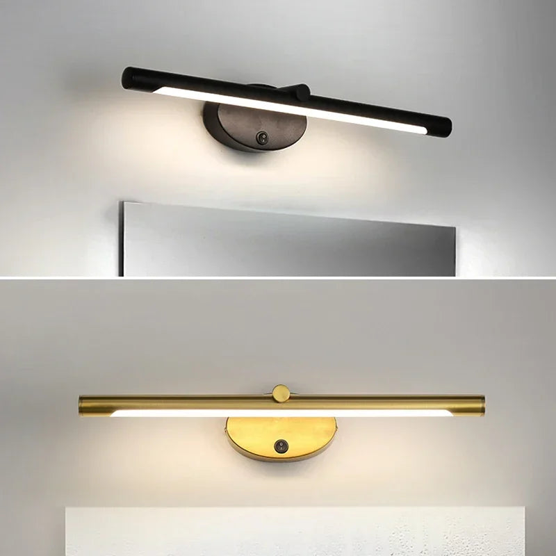 Modern LED Indoor Wall Lamp Bathroom Mirror Light Minimalism Wall Sconce with Touch Switch Bedroom Bathroom Bath Lighting Lamps