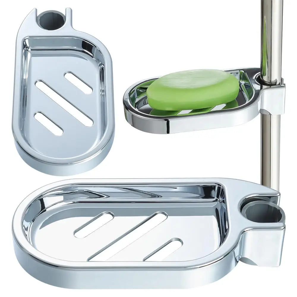 Adjustable Rail Slide Bathroom Bath Shower Soap Dishes Sprinkler Holder Soap Rack For 22 24 25 mm Bathroom Hardware