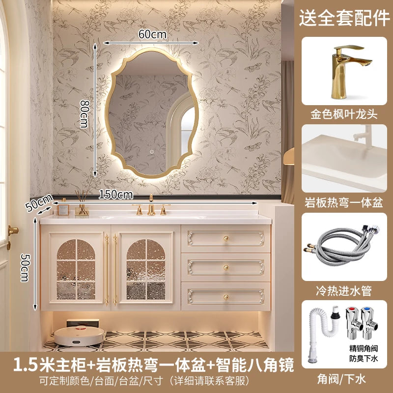 Storage Drawers Bathroom Cabinet Interior Dividers Mirror White Bathroom Cabinet Shelving Modern Badkamer Meubel Accessories