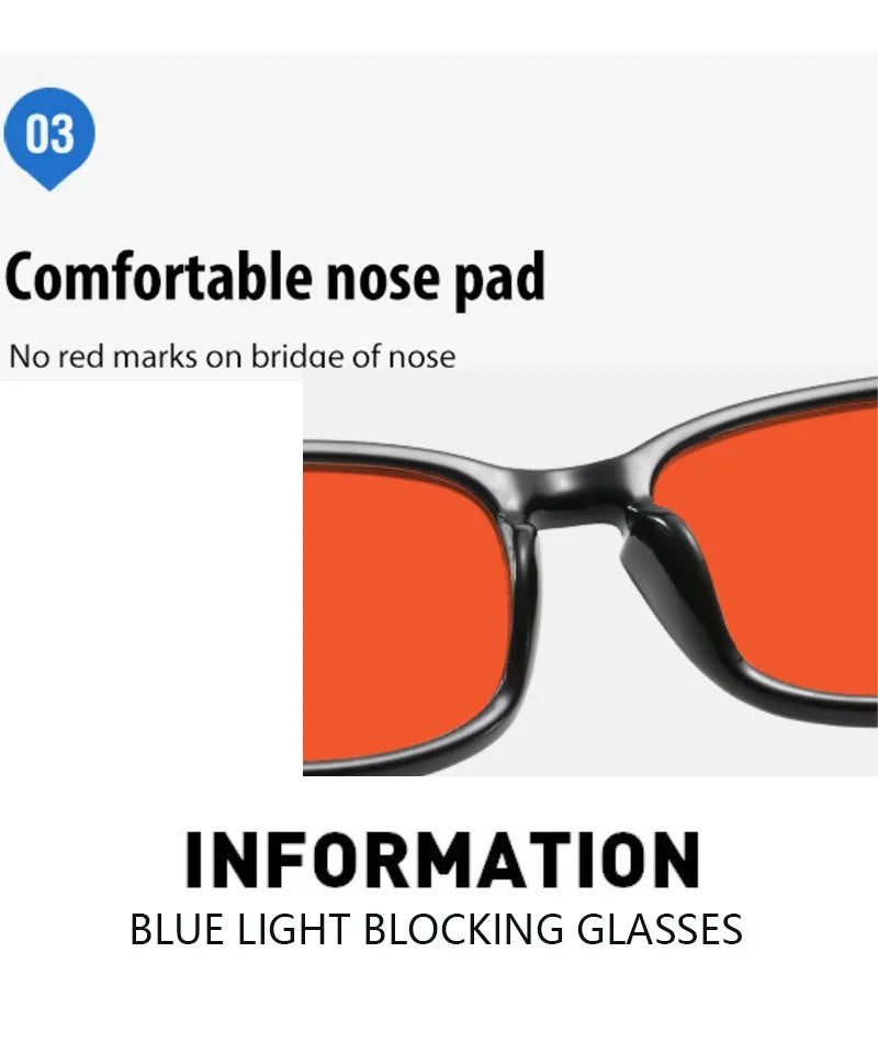 Blue Light Glasses For Blue Light Blocking Red Lens For Computer Gaming Reduce Eyestrain Bluelight Glasses Men Sleep Glasses