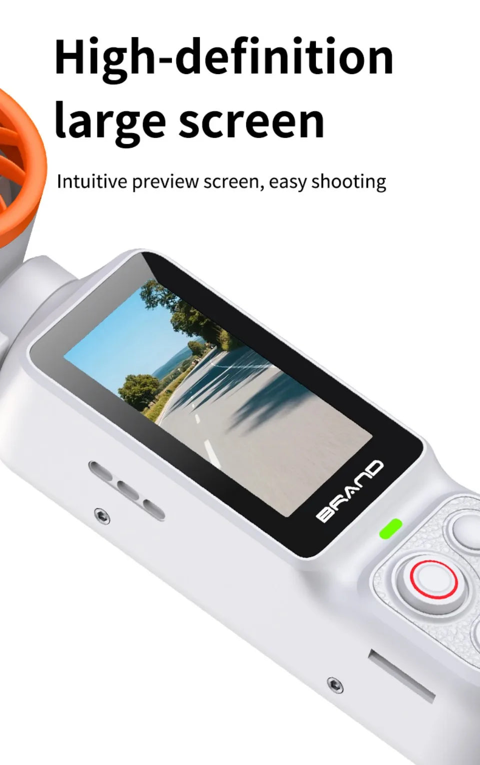 HD 2 in 1 Action Camera with 5 Speed High Speed Cooling Fan Video Recorder For Vlog YouTube Outdoor Shooting Handheld Action Cam