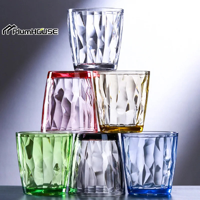 Acrylic Drinking Glasses Shatterproof Water Tumblers Unbreakable Reusable Beer Champagne Cup Dishwasher Safe For Party
