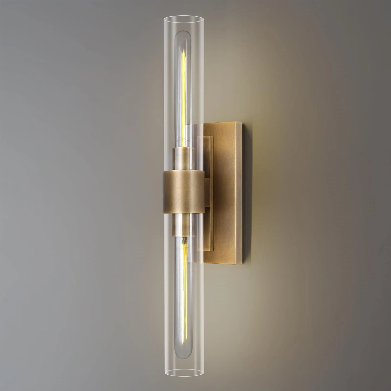 Modern Led Double Head Glass Wall Light For Living Room Bedroom Bathroom Loft Wall Lamps Luxury Indoor Room Decor Mirror Sconces