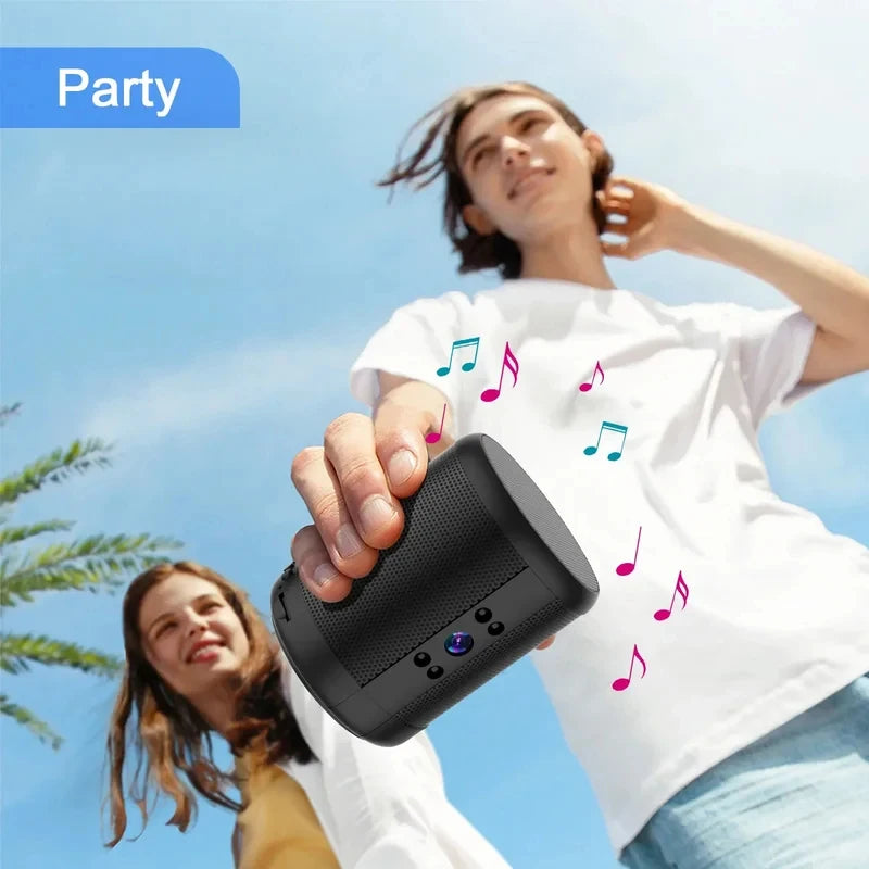 Mini Home Security Surveillance Camera, 4K HD, WiFi, Bluetooth Speaker, Two-Way Remote Intercom, Night Vision Cam,  Battery