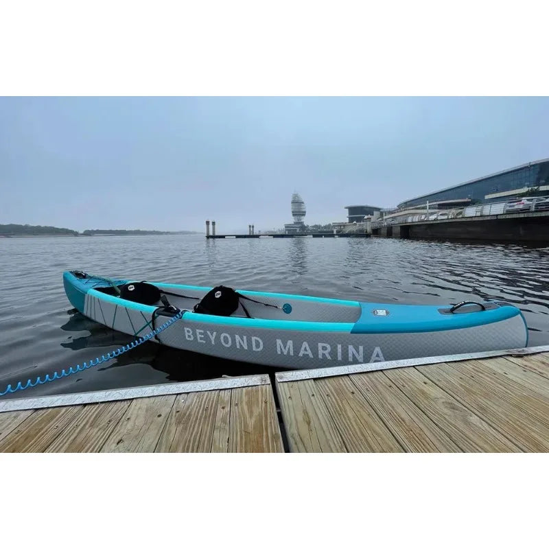 Inflatable Kayak 465CM Inflatable 3 Person Fishing Paddle Boat ,0.6mm PVC 8CM Drop Stitch 3 Chambers Ship for Ocean Lake Sea