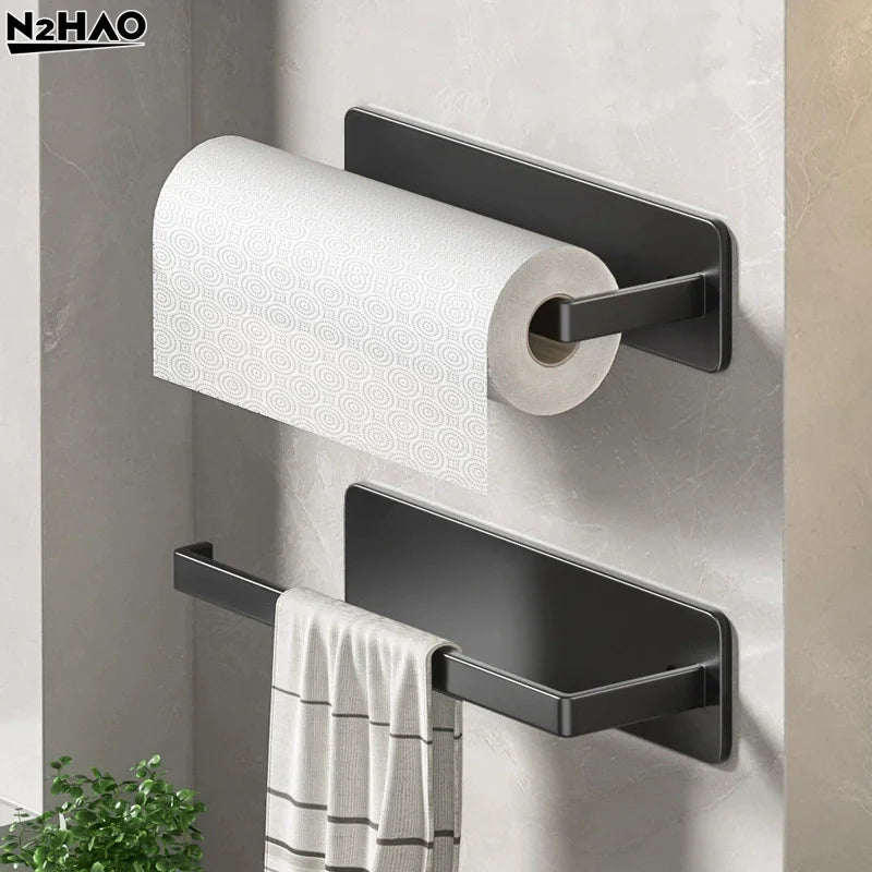 Kitchen Paper Holder, Wall-mounted Refrigerator Magnetic Paper Towel Holder, Side Cabinet For Storing Items, Non-drilling Fresh