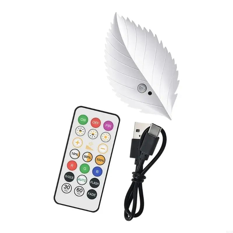 Remote Control LED Night Light Unique Wall Light With Adjustable Brightness for Modern Home Decoration M4YD