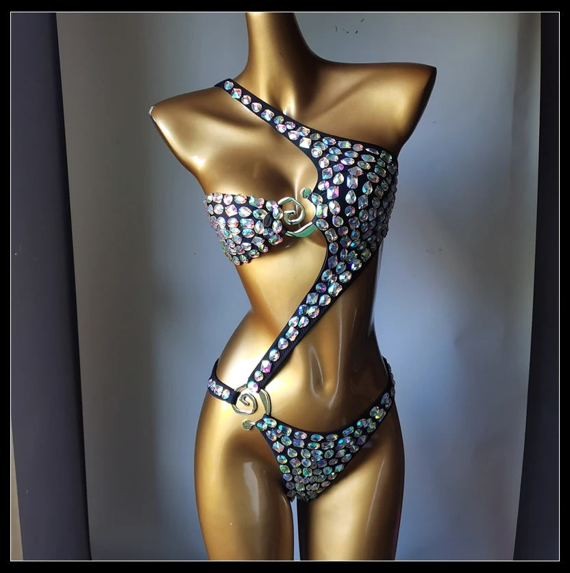 2025 newest fashion swimsuit bar bikinidiamond bikini crystal bar bikini  swimsuit handmade bar bikini diamond bikini swimsuit