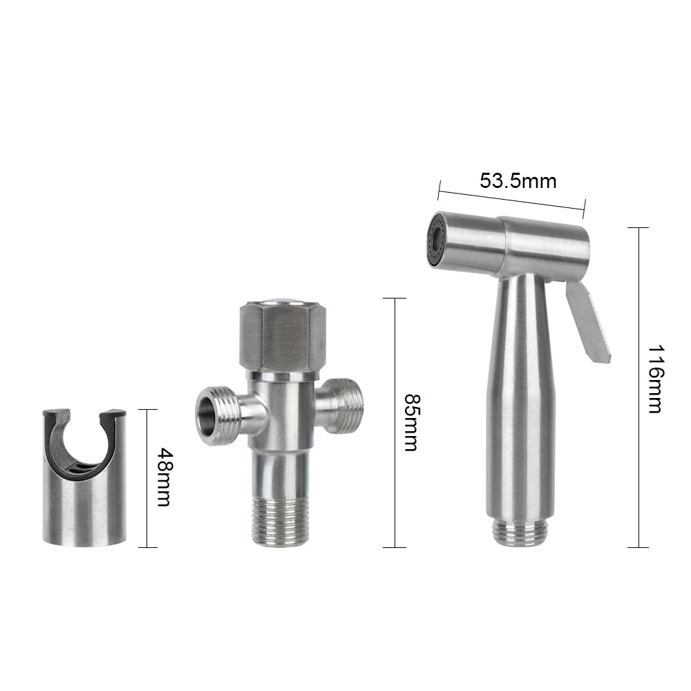 Stainless Steel Hand Bidet faucet Handheld shower head self cleaning For Bathroom hand sprayer Bidet sprayer set For toilet