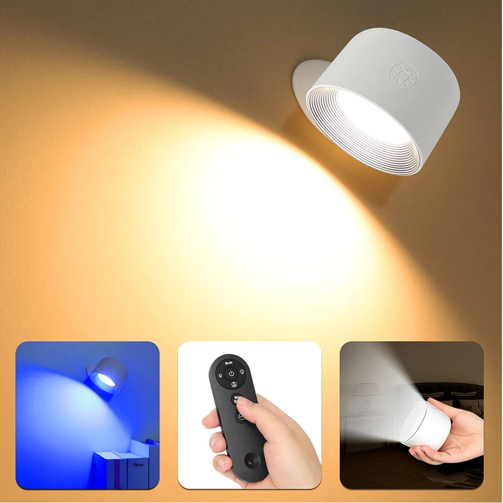LED Wall Sconces light 3 Brightness Levels 3 Color Modes Wall Lights 2000mAh Battery Remote Control Home Lights Home Decor Items