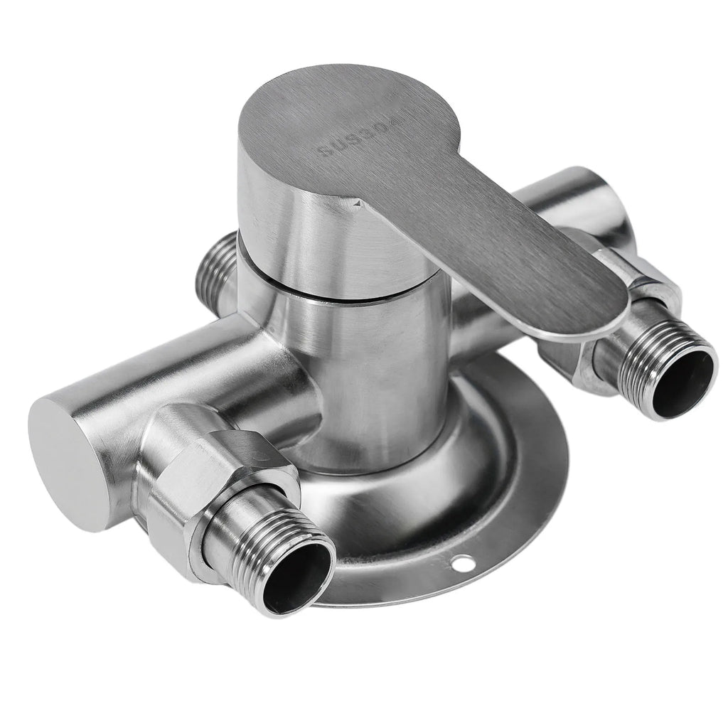 Stainless Steel Shower Faucet Hot And Cold Water Mixer Wall Mounted Metal Handle Water Mixer Valve Faucet Shower Tap