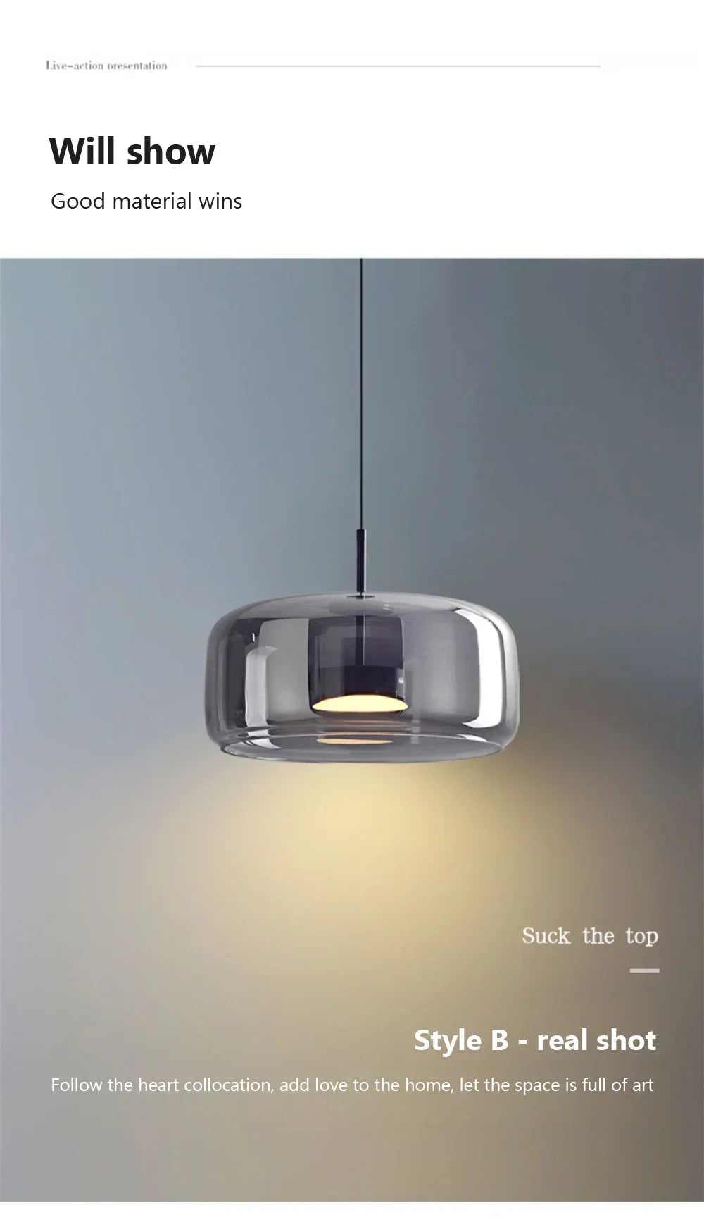 Modern Glass Pendant Light luxury Deco Nordic Led Hanging Light Fixtures  Modern Luminaire Suspension lamp