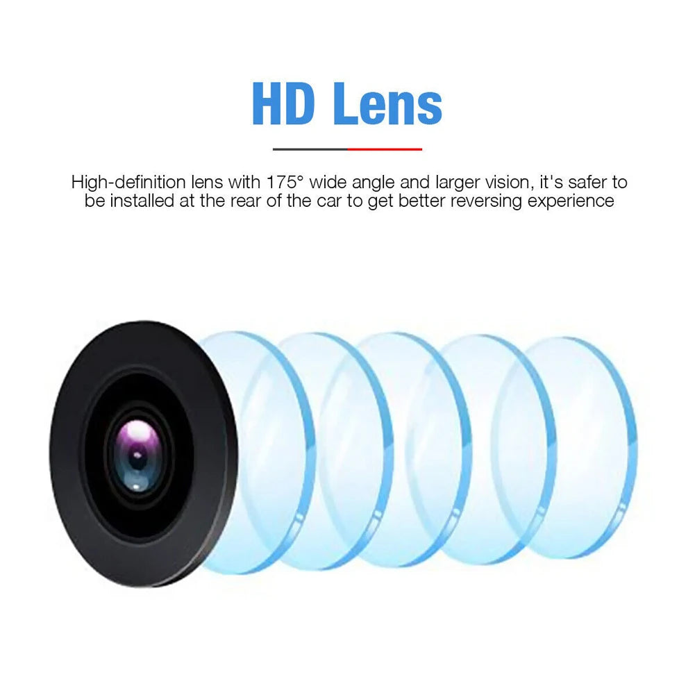 Wireless WiFi Car Rear View Camera Night Vision HD Reverse Cam IP67 Waterproof Vehicle Camera 175 Degree for Android IOS