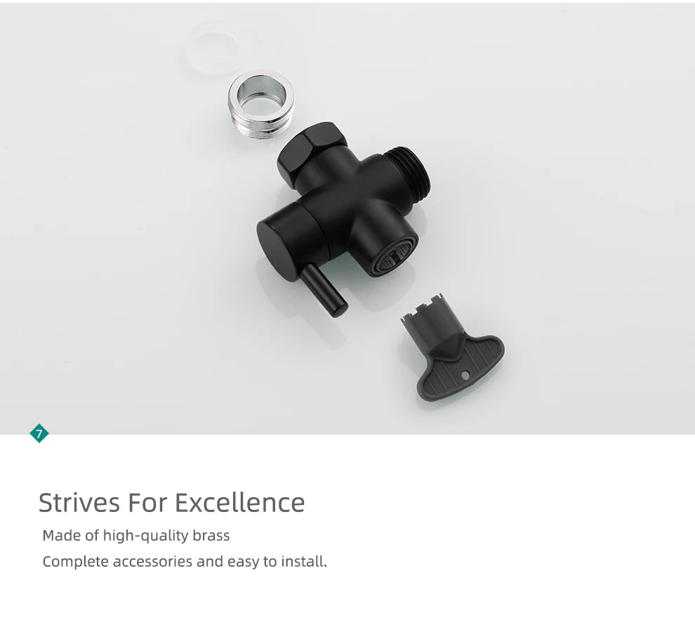 Ciencia Brass Faucet Diverter Valve Kitchen Sink Faucet Valve Splitter with Aerator Sink Hose Connector M22 to M24
