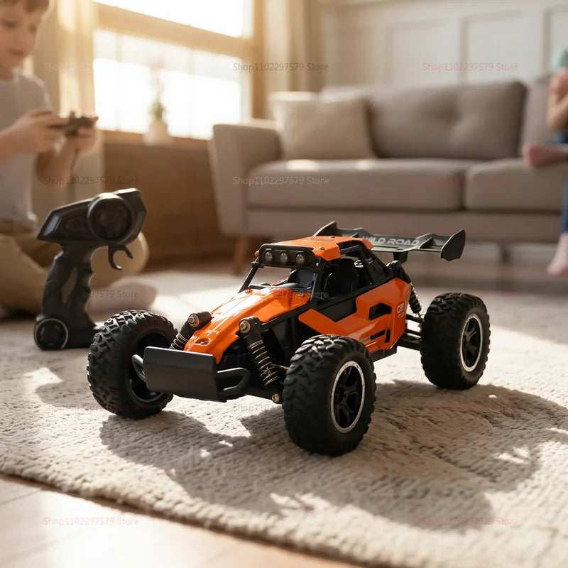 RC Monster Truck 1:16 Scale Remote Control Car 2.4GHz Alloy Shell 20KM/H Fast Off Road RC Car LED LED Headlight Toy Gift for Kid