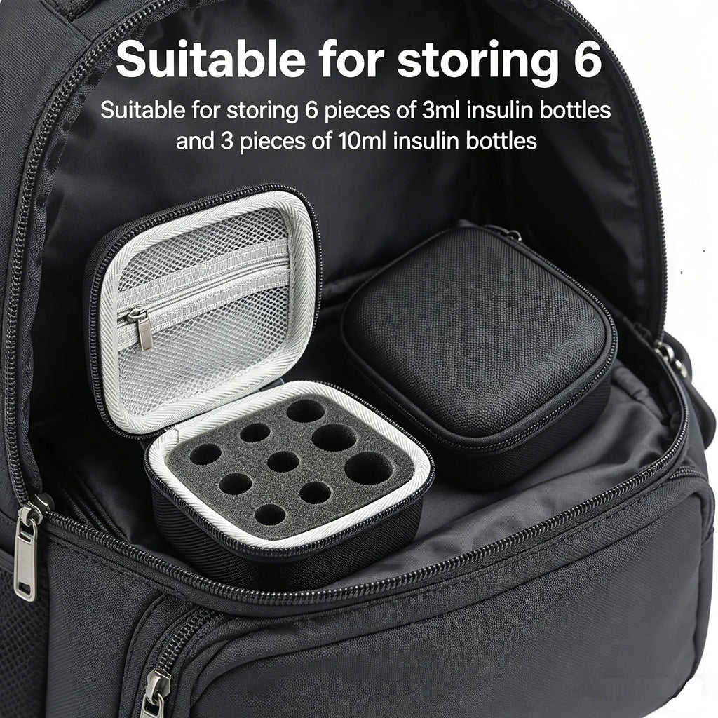 1pc Handheld peptide case insulin vial holder 9 slots for standard 3/5/10ml vial,foam protective, sale case only